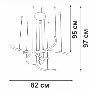 Подвесная люстра Vitaluce V3777 V3777-0/4S в Режи - rezh.mebel24.online | фото 5