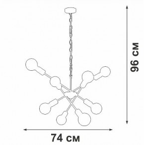 Подвесная люстра Vitaluce V4750 V4750-1/8 в Режи - rezh.mebel24.online | фото 2