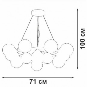 Подвесная люстра Vitaluce V48410 V48410-8/12S в Режи - rezh.mebel24.online | фото 3