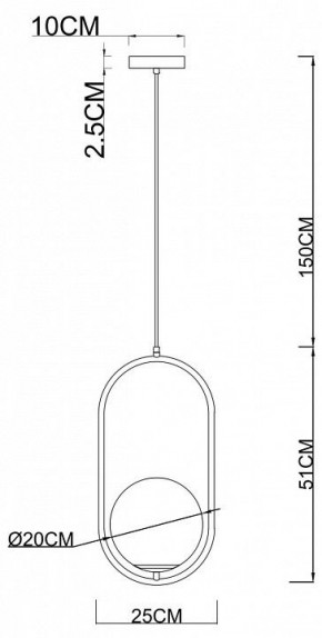 Подвесной светильник Arte Lamp Matisse A7746SP-1AB в Режи - rezh.mebel24.online | фото 3