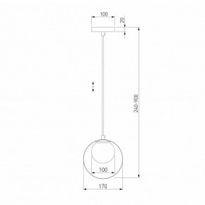 Подвесной светильник Eurosvet Dublin 50205/1 черный/бронза в Режи - rezh.mebel24.online | фото 3