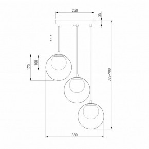 Подвесной светильник Eurosvet Dublin 50205/3 черный/бронза в Режи - rezh.mebel24.online | фото 2