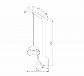 Подвесной светильник Eurosvet Emisfero 50083/2 LED золото в Режи - rezh.mebel24.online | фото 4