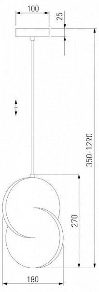 Подвесной светильник Eurosvet Lang 50225/1 LED хром в Режи - rezh.mebel24.online | фото 3
