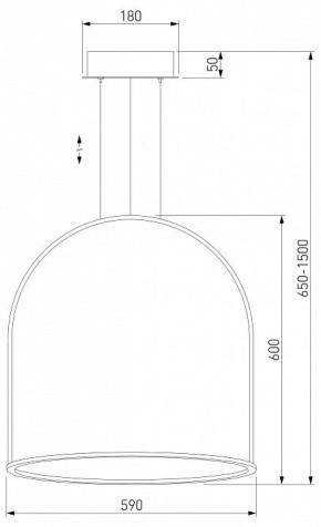 Подвесной светильник Eurosvet Over 90323/1 латунь в Режи - rezh.mebel24.online | фото 3