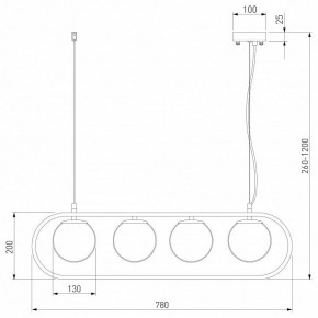 Подвесной светильник Eurosvet Ringo 50089/4 хром в Режи - rezh.mebel24.online | фото 3