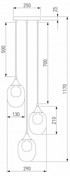 Подвесной светильник Eurosvet Spritz 70216/3 латунь в Режи - rezh.mebel24.online | фото 2