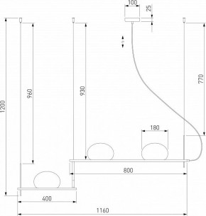 Подвесной светильник Eurosvet Stair 70145/3 черный в Режи - rezh.mebel24.online | фото 3