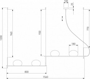 Подвесной светильник Eurosvet Stair 70145/4 черный в Режи - rezh.mebel24.online | фото 5