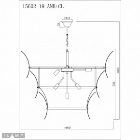 Подвесной светильник iLamp Gramercy 15602-19 ANB+CL в Режи - rezh.mebel24.online | фото 3