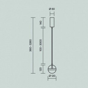 Подвесной светильник Maytoni Area MOD295PL-L20BS3K в Режи - rezh.mebel24.online | фото 3