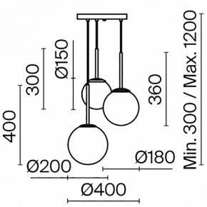 Подвесной светильник Maytoni Basic form MOD321PL-03B в Режи - rezh.mebel24.online | фото 6