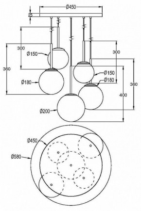 Подвесной светильник Maytoni Basic form MOD321PL-05G1 в Режи - rezh.mebel24.online | фото 4