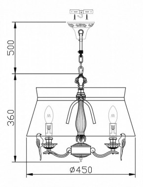 Подвесной светильник Maytoni Bird ARM013-33-W в Режи - rezh.mebel24.online | фото 3