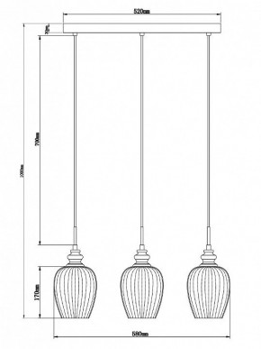 Подвесной светильник Maytoni Blues MOD044-PL-03-N в Режи - rezh.mebel24.online | фото 7