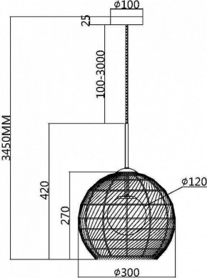 Подвесной светильник Maytoni CANE MOD204PL-01BG1 в Режи - rezh.mebel24.online | фото 4
