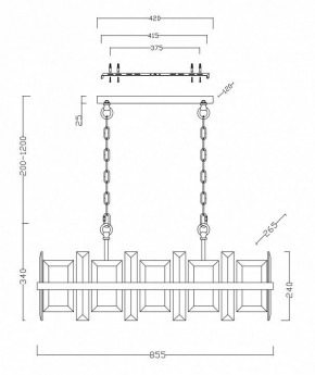 Подвесной светильник Maytoni Cerezo MOD201PL-08N в Режи - rezh.mebel24.online | фото 4