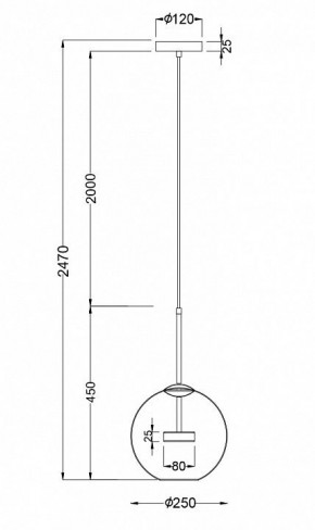 Подвесной светильник Maytoni Cometa MOD055PL-L12G3K в Режи - rezh.mebel24.online | фото 3