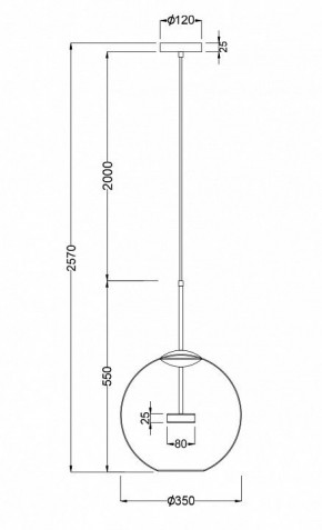 Подвесной светильник Maytoni Cometa MOD056PL-L12G3K в Режи - rezh.mebel24.online | фото 3