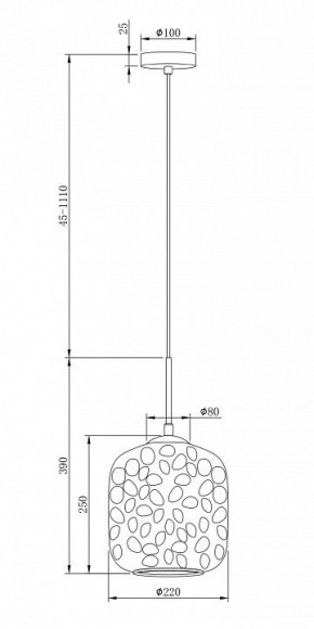 Подвесной светильник Maytoni Dolce MOD001PL-01CFL в Режи - rezh.mebel24.online | фото 4
