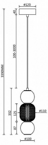 Подвесной светильник Maytoni Drop MOD273PL-L16CH3K в Режи - rezh.mebel24.online | фото 4