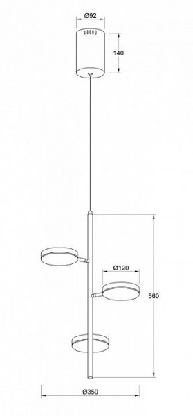 Подвесной светильник Maytoni Fad MOD070PL-L18B3K в Режи - rezh.mebel24.online | фото 4