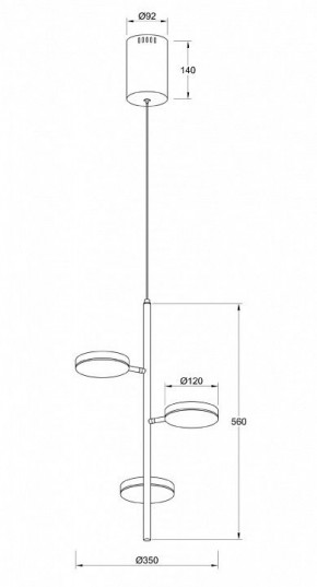 Подвесной светильник Maytoni Fad MOD070PL-L18WK в Режи - rezh.mebel24.online | фото 4
