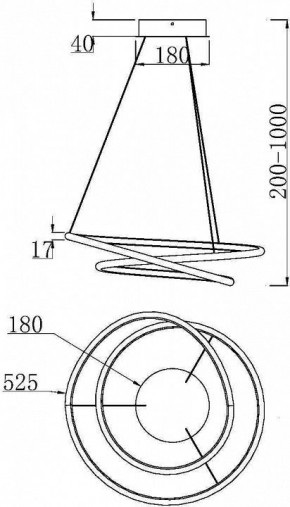 Подвесной светильник Maytoni Halo MOD100PL-L47BSK1 в Режи - rezh.mebel24.online | фото 4