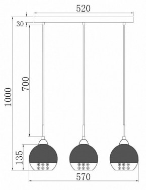 Подвесной светильник Maytoni Iceberg P012-PL-03-N в Режи - rezh.mebel24.online | фото 4