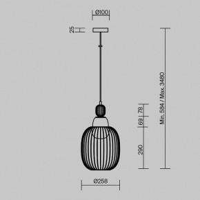 Подвесной светильник Maytoni Levitation MOD376PL-01G1 в Режи - rezh.mebel24.online | фото 5