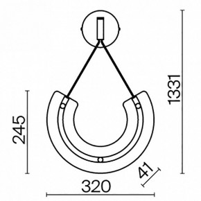 Подвесной светильник Maytoni Maya P091WL-L18G3K в Режи - rezh.mebel24.online | фото 7