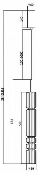 Подвесной светильник Maytoni Ordo MOD272PL-L12BS3K в Режи - rezh.mebel24.online | фото 3