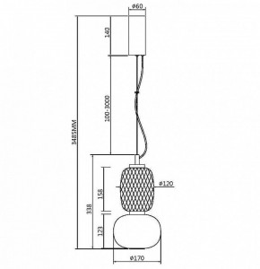 Подвесной светильник Maytoni Pattern MOD267PL-L18G3K в Режи - rezh.mebel24.online | фото 4