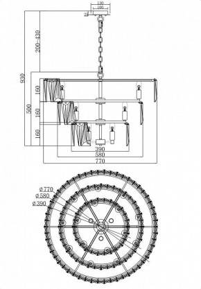 Подвесной светильник Maytoni Puntes MOD043PL-18CH в Режи - rezh.mebel24.online | фото 4