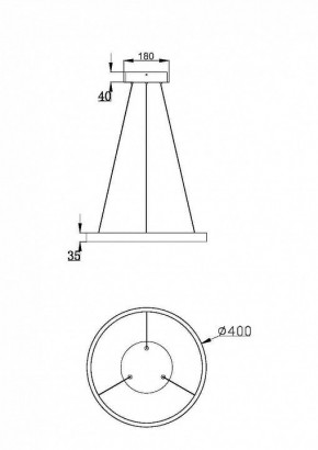 Подвесной светильник Maytoni Rim MOD058PL-L22BSK в Режи - rezh.mebel24.online | фото 3