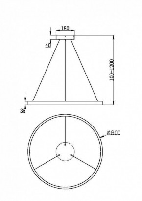 Подвесной светильник Maytoni Rim MOD058PL-L42BK в Режи - rezh.mebel24.online | фото 3
