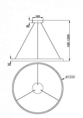 Подвесной светильник Maytoni Rim MOD058PL-L54BK в Режи - rezh.mebel24.online | фото 4