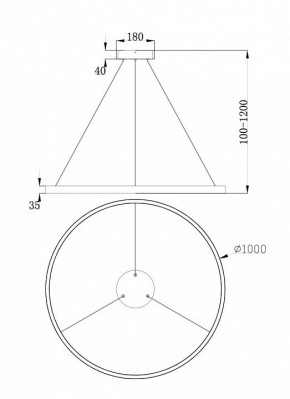 Подвесной светильник Maytoni Rim MOD058PL-L54BS4K в Режи - rezh.mebel24.online | фото 4