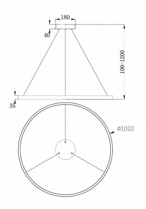 Подвесной светильник Maytoni Rim MOD058PL-L54W4K в Режи - rezh.mebel24.online | фото 4