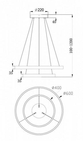 Подвесной светильник Maytoni Rim MOD058PL-L55BS4K в Режи - rezh.mebel24.online | фото 7