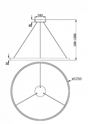 Подвесной светильник Maytoni Rim MOD058PL-L65W3K в Режи - rezh.mebel24.online | фото 2