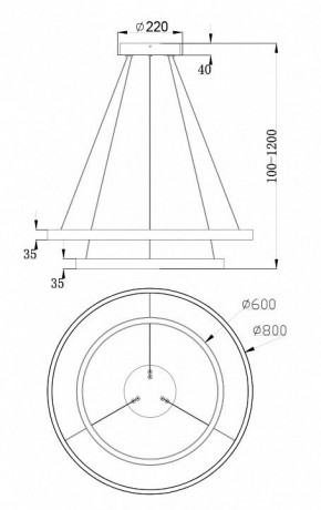 Подвесной светильник Maytoni Rim MOD058PL-L74BS4K в Режи - rezh.mebel24.online | фото 7