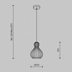 Подвесной светильник Maytoni Roots MOD192PL-01W в Режи - rezh.mebel24.online | фото 4