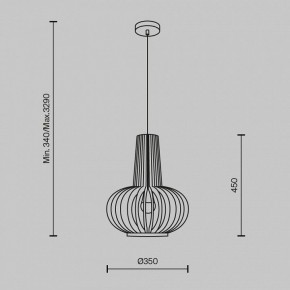 Подвесной светильник Maytoni Roots MOD193PL-01W в Режи - rezh.mebel24.online | фото 5