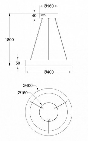 Подвесной светильник Maytoni Saturno MOD415PL-L36BS4K в Режи - rezh.mebel24.online | фото 4