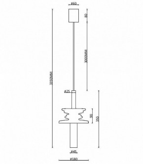 Подвесной светильник Maytoni Sound Wave MOD255PL-01B3 в Режи - rezh.mebel24.online | фото 4