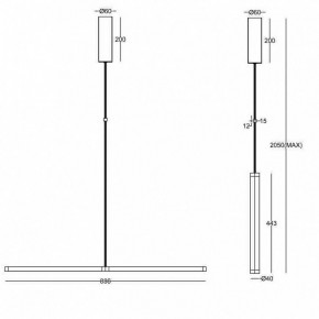 Подвесной светильник Maytoni Supersymmetry P096PL-L11BK1 в Режи - rezh.mebel24.online | фото 4