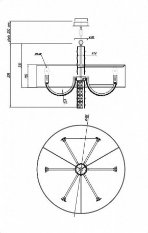 Подвесной светильник Maytoni Talento DIA008PL-06CH в Режи - rezh.mebel24.online | фото 6