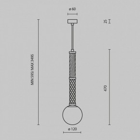 Подвесной светильник Maytoni Teatro MOD287PL-01BS1 в Режи - rezh.mebel24.online | фото 5