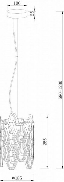 Подвесной светильник Maytoni Tissage MOD490PL-01G в Режи - rezh.mebel24.online | фото 4